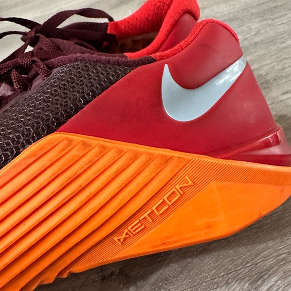 Nike Mens Metcon 5 Night Maroon Red Orange Training Crossfit - Picture 3 of 5